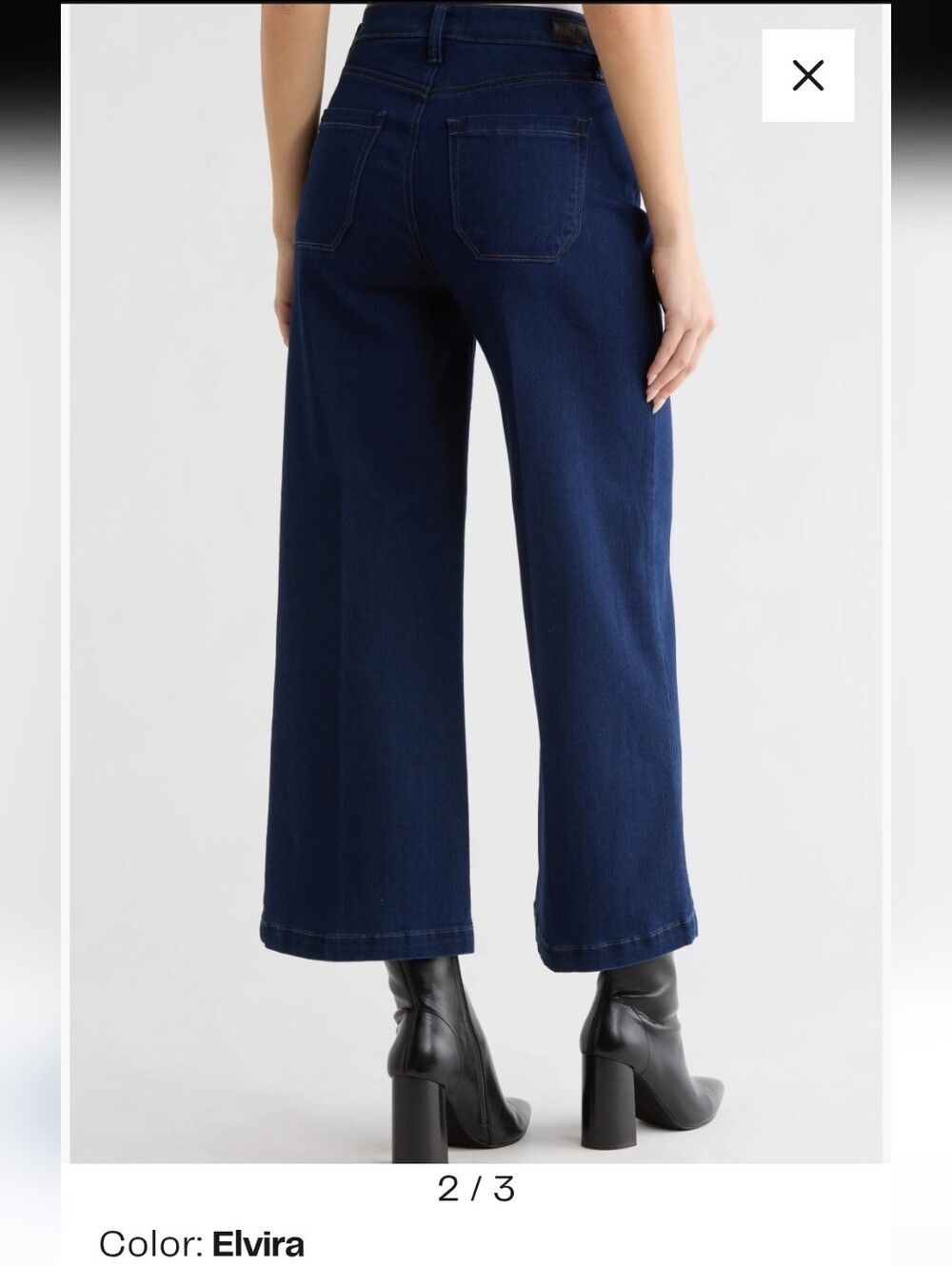 Paige Wide Leg High-Rise Genesee Crop Jeans - Picture 2 of 8